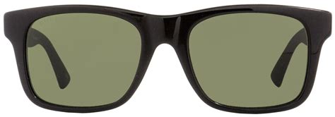 gucci gg0008s black rectangle sunglasses